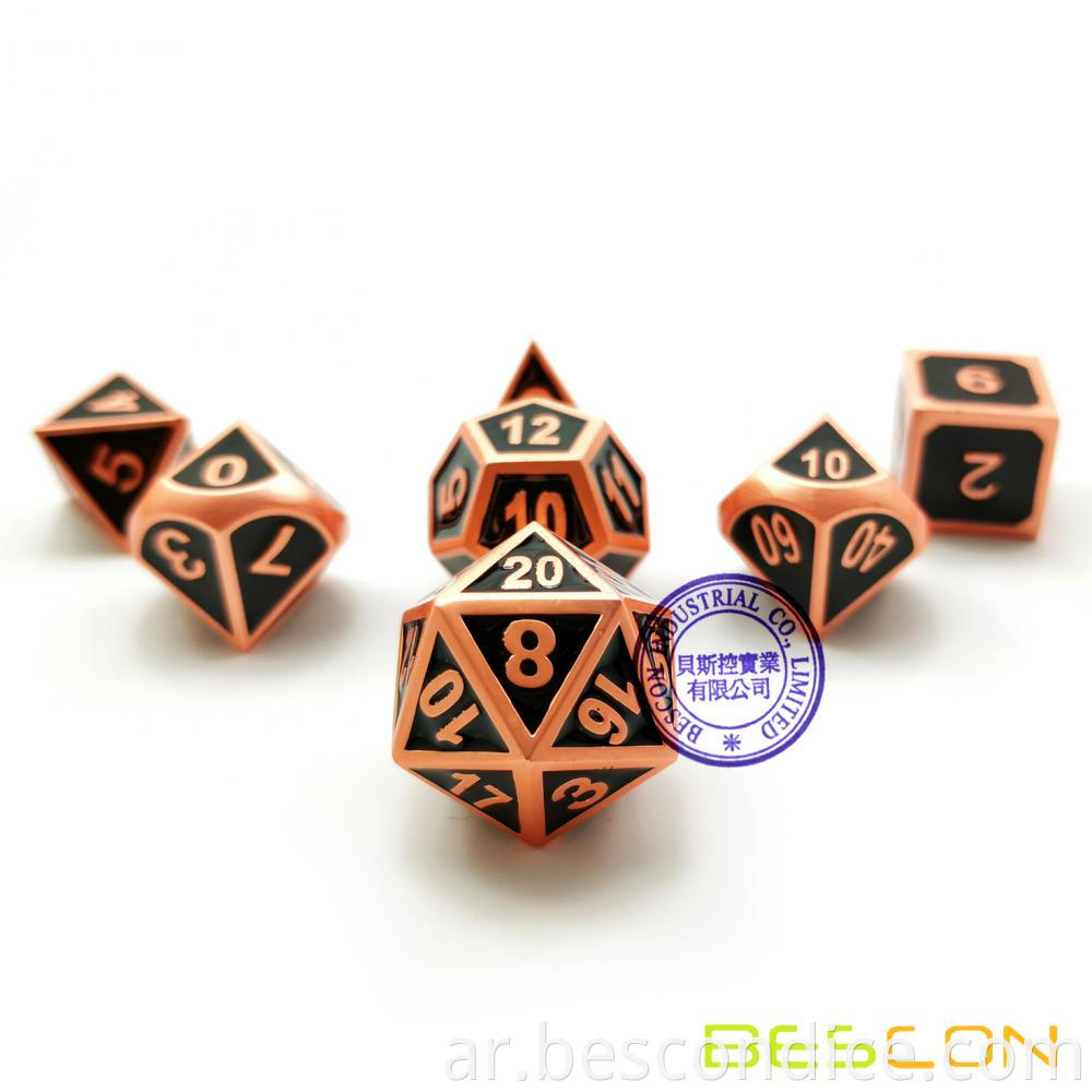 Enamel Andn Metal Dnd Dragon Dice Set 6